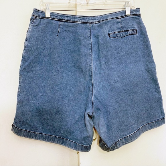 CHEROKEE Bermuda denim jean shorts cotton with a touch of spandex zip 14 - Picture 3 of 6